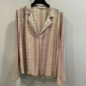 All in Favor - Long sleeve Leopard print blouse. Size M